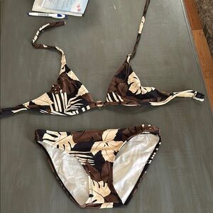 Tropical Print Bikini Set